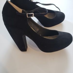 Black heels with ankle strap